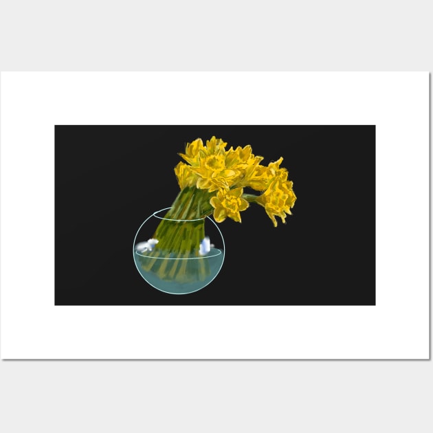 STYLISED DEWI SANT DAFFODILS Wall Art by MarniD9